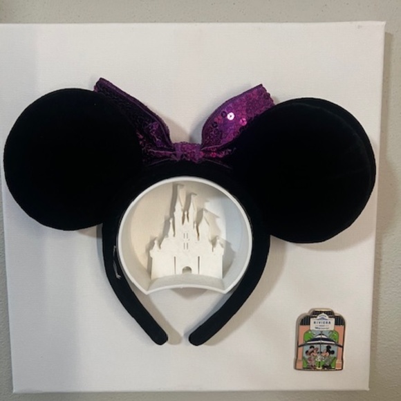 Disney Parks Minnie Mouse Pin Trader Ears Headband - Picture 4 of 6